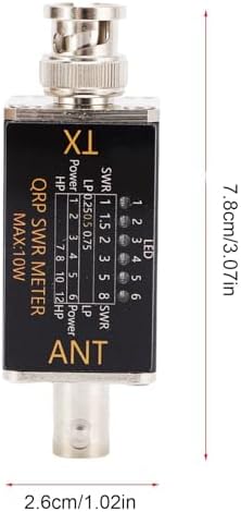 Dpofirs Portable LED SWR Meter for 1-30MHz Short Wave Testing 10W BNC Interface Indicator for Radio Enthusiasts Aluminum Alloy Material — view 8