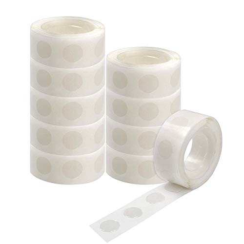 1000 Pieces Balloon Glue Dots Double Sided Adhesive Dots Stickers Tape for DIY Craft Party Decorations 10 Rolls(100Pcs Per Roll)
