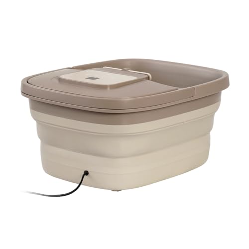 THANKO おうちでお手軽足スパ あし～ゆ２ ASYU25HBW 加熱式 折りたたみ 足湯バケツ コンパクト収納 フットバス 足湯 足浴 フットスパ 温活 ブラウン ゆったり バブル 温度調整 足裏ローラー タイマー付き