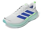 adidas Homme Supernova Glide Running Shoes, FTWR White/Blue/Lime Burst, 46 EU