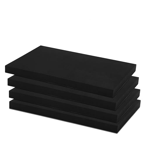 Wapasezyar Moosgummi Selbstklebend Platte 20mm Dicke, Selbstklebende Schaumstoffplatte Schwarz Schaumstoff Platten für Möbel DIY-Projekte Verzierung(4, 300X200X20MM)