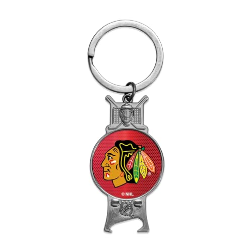 Rico Industries NHL Hockey Chicago Blackhawks Sculpted Bottle Opener Keychain -Great Gift Item