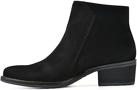 WHITE MOUNTAIN Women's Shoes Altos Block Heel Bootie, Black/Suede, 10 M | Image 3