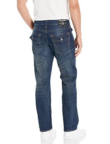 True Religion Mens Ricky Flap Sn Jeans, Holston Medium Wash With Rips, 36W X 34L Us #TOP22
