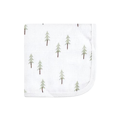 Image of Hudson Baby Unisex Baby Cotton Muslin Washcloths, Woodland, One Size