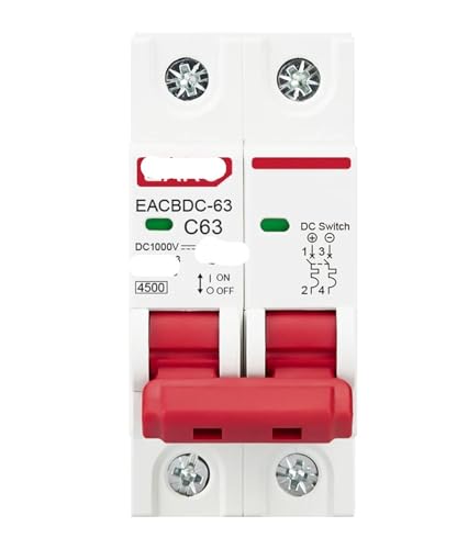 Interruptor solar de 1000V CC con aislamiento térmico y corte 32A