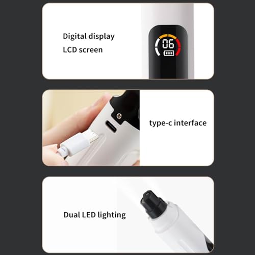 Meuleuse à griffes pour chien chaton chat électrique rechargeable 6 vitesses - 5