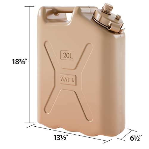 Scepter 5 Gallon True Military Bpa Free Water Container, Food Grade Water Jug For Camping And Emergency Storage, Plastic Sand #TOP2
