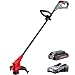 Produktbild Powerworks 20V Akku-Rasentrimmer, 25cm Schnittweg, 1,6mm Durchmesser Rasentrimmerfaden, runder Zusatzhandgriff, geringes Gewicht 1,82kg, mit 2AH Akku und Ladegerät