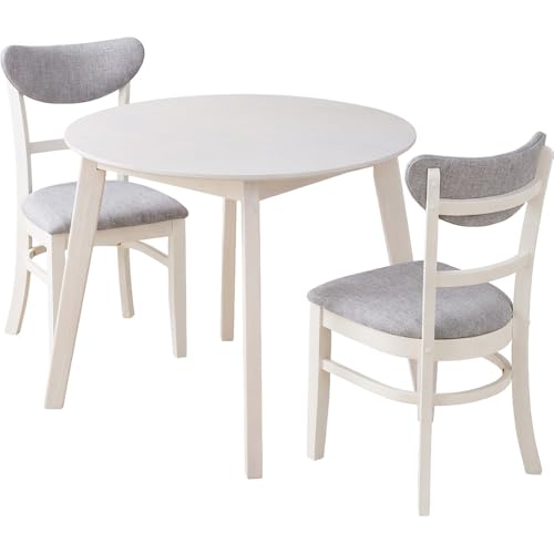 ���R������ �~�` �_�C�j���O3�_�Z�b�g 2�l�|�� 90×90cm �w������E���^�� �_�C�j���O�`�F�A �Z�iUT �V�R�� �I�[�N�˔� �_�C�j���O �e�[�u�� �J�t�F�e�[�u�� (�O���[×�z���C�g, �~�`3�_�Z�b�g/�Z�iUT)