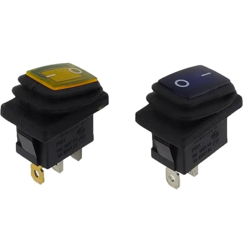 1 peça/5 peças KCD1 mini interruptor à prova d'água 2 engrenagens 3 pinos com luz/2 engrenagens 2 p