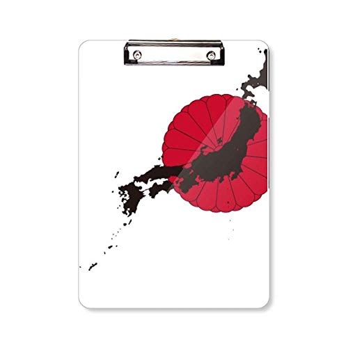 Porte-bloc japonais rigide A4 orné d'un blason pour des présentations soignées