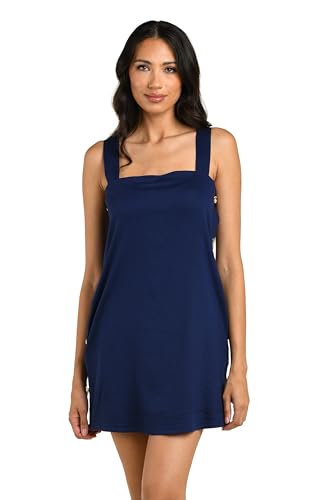 La Blanca Women's Tunic Swimsuit Cover Up, Indigo//Harbor Breeze, Medium