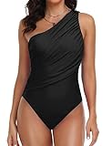 Model wearing Hilor Off-the-Shoulder One-Piece with Ruched Middle