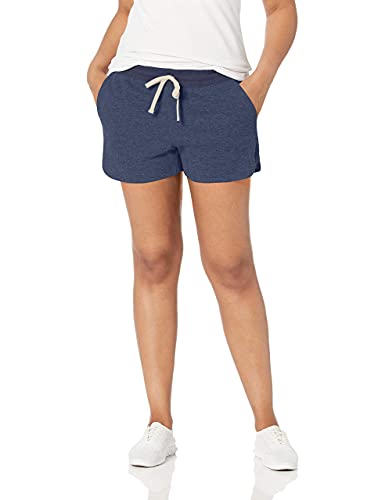 Amazon Essentials Women's French Terry Fleece Short, Navy Heather, Small #TOP12