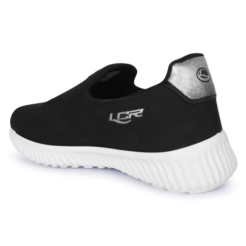 Image of Lancer Mens WONDER-3BLK-WHT Black Running Shoe, 6