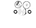shiosheng 42.5mm Piston Ring Oil Seal Kit for STIHL 025 MS250 MS 250 Chainsaw Engine Motor Parts 11230302000 96380031581
