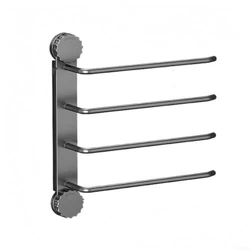 Portarrollos de papel con ventosa de pared para cocina y baño, soporta almacenamiento de toallas de papel, papel de aluminio, toallas, práctico y ahorra espacio (gris)