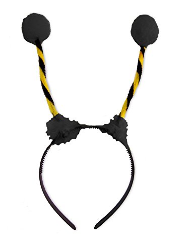 Cerchietto ape con antenne nere e palla gialla