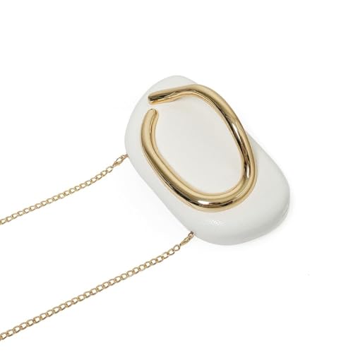 Image of Acrylic Clutch Purse for Women Classic Round Acrylic Evening Handbag Vintage Metal Handlebars Bag for Wedding Party Prom