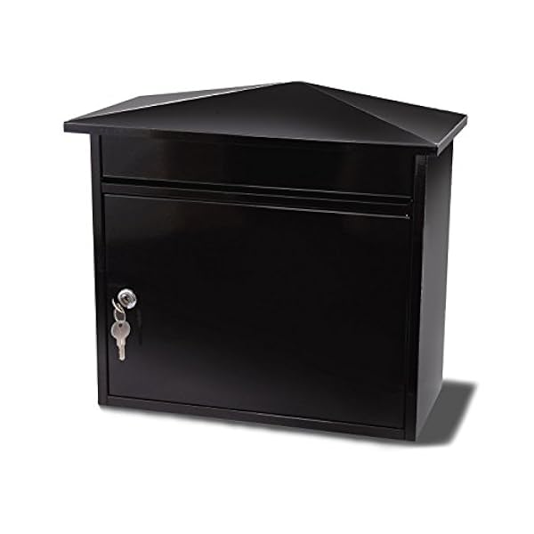 G2 Trading 702432 MERSEY MB15BK-Buzón de correo, color negro, 390 x 347 x 206mm