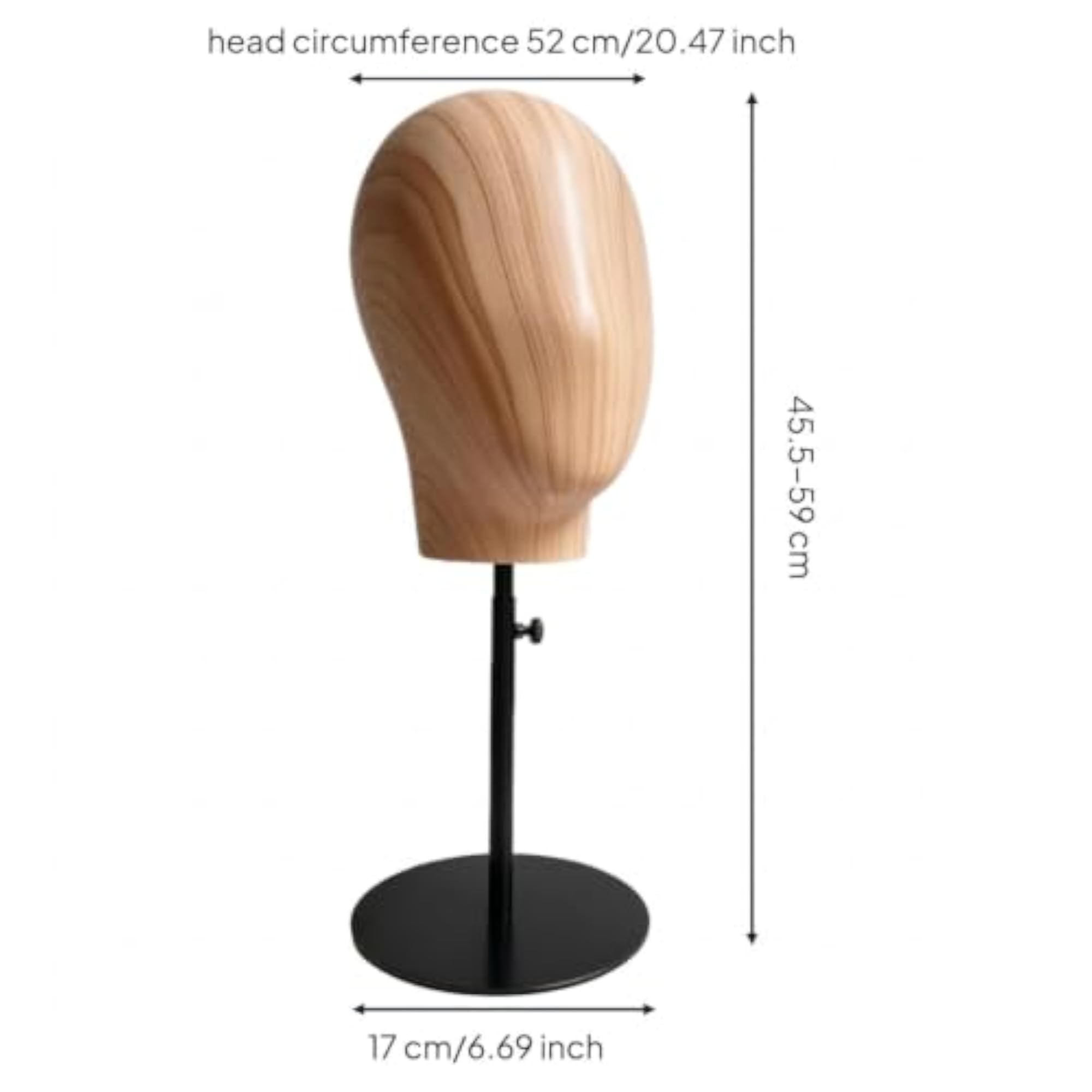 Mannequin Head with Stand for Hairpiece Display