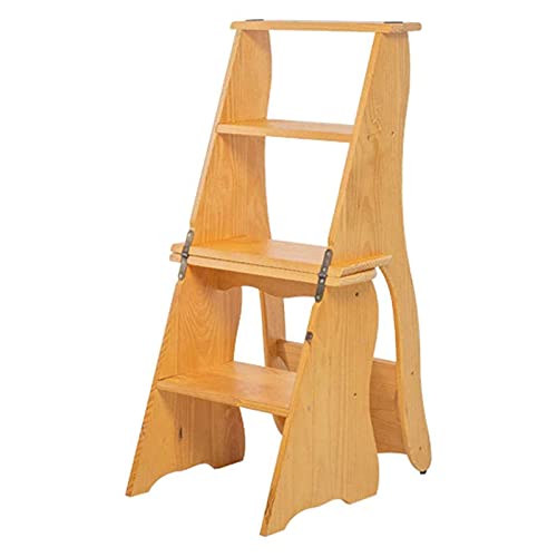 Escabeau à usages multiples et chaise d'escalier en bois portable 4 marches