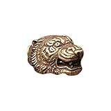 Ce produit est : pendentif en laiton avec tête de tigre et léopard du zodiaque, taille : hauteur 1,4 cm, longueur 2,7 cm, 27 g