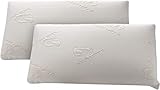  TEXTURAS HOME Secret Almohada VISCOELASTICA Aloe Vera Last Foam Tejido Aloe Vera con Hilo de Oro ( Varios tamaños Disponibles ) (Viaje ( 45X25 ))