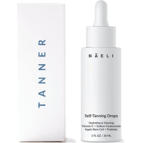 Self Tanner Bronzing Drops - Anti Aging Gradual Sunless Tanning Drops, Natural Hydrating Glow For Face & Body With Vitamin C - Fake Tan Lotion, Vegan & Cruelty Free, 1 Oz #TOP13