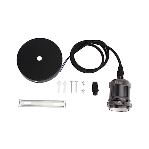POPETPOP Douille De Lampe Suspendue Support De Plafonnier Rétro Noir Douille De Lampe Pour Plafond