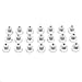 50pcs Wheel Rim Lip Rivets Nuts of 6.2mm/0.24in Hole Replacement Plastic Chrome Silver Rivets