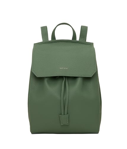 Matt & Nat Vegan Handbags, Mumbaimed Backpack, Herb (Green) - Designer Purses & Bags, Cruelty-Free, Animal Free, Recycle