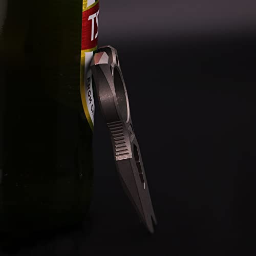 Hamans Titanium Edc Multi Tool With Wrench Bottle Opener Pry Bar Function Mini Portable Keychain (Grey) #TOP7