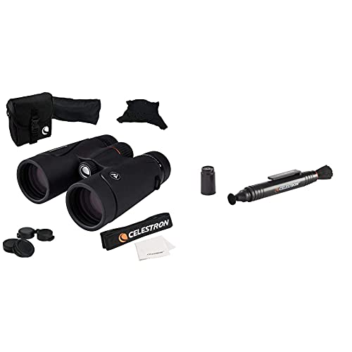 Celestron â TrailSeeker 8x42 Binoculars â Fully Multi-Coated Optics â Binoculars for Adults â Phase and Dielectric Coated BaK-4 Prisms & LensPen - Optics Cleaning Tool, Black (93575)