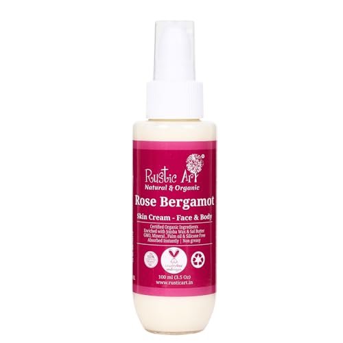 Rose Bergamot Face & Body Moisturizer | All Day Hydration | Lightweight Non-Greasy Formula | All Skin Types | 100ml