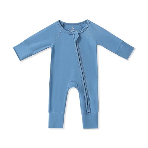 The Little Hero Preemie Baby Romper Ultra-Soft Rayon from Bamboo Lightweight Breathable Neutral (Deep Blue Preemie Bb (3-5lbs))