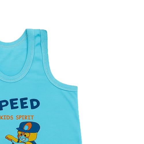 Image of Kidbea 100% Organic Soft Cotton Muslin Sleeveless Jhabla for Baby Boys | Regular Fit Vest for Infant Summerwear Set I GOTS Certified