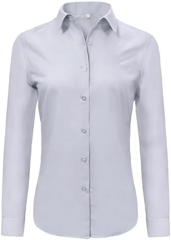 Ruisin Super Soft Wrinkle Free Button Down Shirts for Women Solid...
