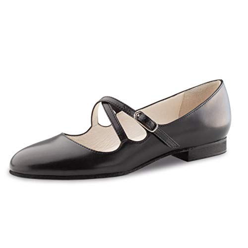 Chaussures de danse Werner Kern Mischa, l'excellence du cuir noir au micro-talon
