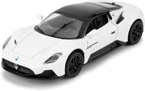 Image of 1:32 Maserati MC20 Alloy Model Car with Pull Back Function Light & Sound Diecast Toy for Kids Collectible Toy Vehicle for Car Enthusiasts Boys and Girls (White)