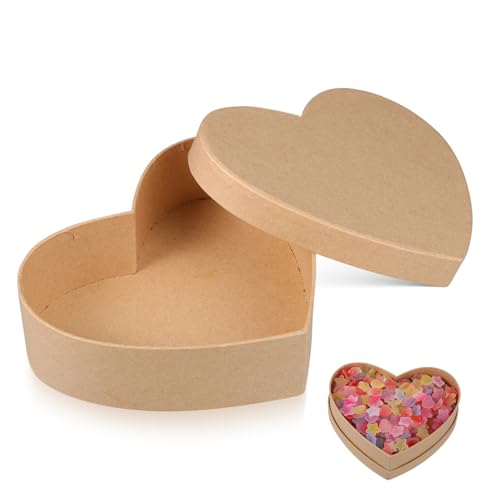 Zerodeko Heart Shaped Box, Box, Heart Shaped Jewelry Storage with Lid for Holiday Decoration Packaging