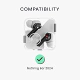 kwmobile Etui kompatybilne ze słuchawkami CMF by Nothing Nothing Ear 2024 - silikonowe etui ochronne Case Cover ochraniacz w kolorze przezroczystym