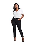 Slim Fit Passform Zizzi Emily Jeans Damen Große Größen Slim Fit Curvy Hip Stretch Jeanshose - Schwarz - 44 / 78 cm