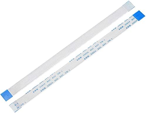 FFC Cable 8 Pin 1.0mm Same Side Pin(200mm Length) Flat Flexible FPC LVDS Ribbon Wire Flat Cable for Raspberry Pi Module Camera Digital camcorders,laptops,LCD TVs,LCD,3D Printer(White)(Pack of 1)