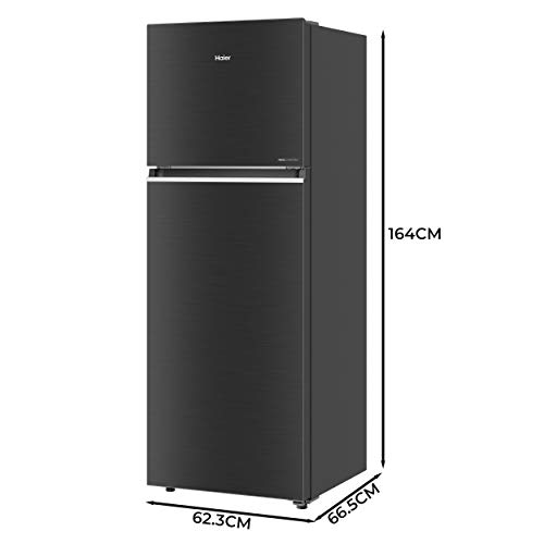 Haier-345-L-3-Star-Triple-Inverter-Frost-Free-Double-Door-Refrigerator-Convertible-HEF-35TKS-Black-Brushline Haier 347 L 2 Star Frost-Free Double Door Refrigerator (HRF-3674BKS-E, Black Brushline)