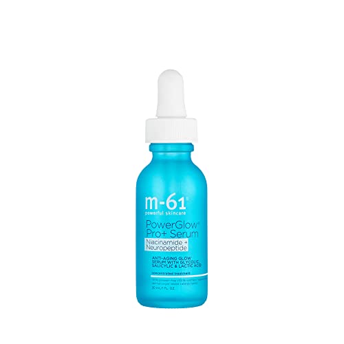 m-61 PowerGlow Pro+ Serum | Resurfacing Serum With Niacinamide, Neuropeptides, and Powerful BHAs/AHAs For Even, Radiant Skin. Dermatologist Tested With Clinical Trial Results - 1 Fl Oz