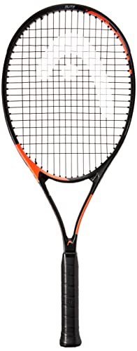 Head Ti. Radical Elite Tennis Racket - Pre-Strung Light Balance 27 Inch Racquet, Gray/Orange #TOP3