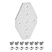 uxcell 2Pcs Corner Bracket Plate Cross 60x100mm 7-Hole Outside Joint Kits 2020 Aluminum Profile with T Nuts and Hex Socket Screws White for Frame Structure