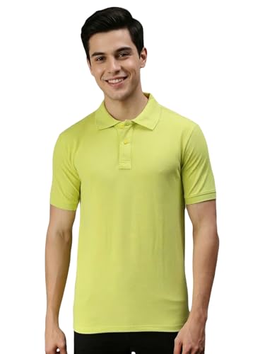 Image of Lux Cozi Men's Cotton Solid Polo Tshirt | Collar Tshirts | Half Sleeves | Stylish & Premium All Day Wear | Pack of 1